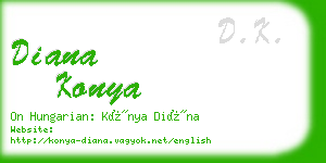 diana konya business card